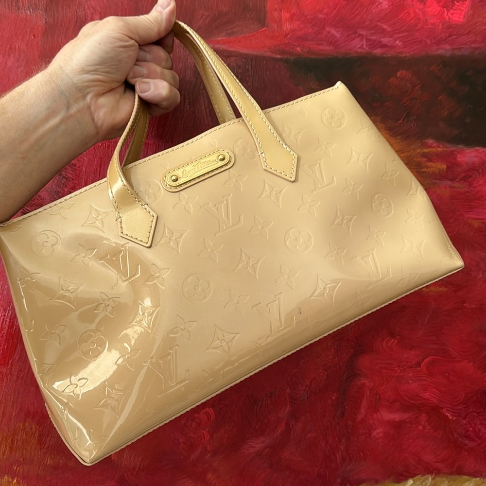 Louis Vuitton Wilshire Beige PM Top Handle Bag in Excellent Condition